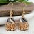 LUCKY JEWELLERY Gold Plated Black And White Color Meenakari Jhumki Earring For Girls & Women (125-CHJM1-1148-BLW)