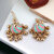 LUCKY JEWELLERY Gold Plated Pink Mint Color Meenakari Jhumki Earring For Girls & Women (125-CHJM1-1148-PKMNT)