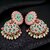 LUCKY JEWELLERY Gold Plated Pink And Mint Color Floral Jhumki Earring For Girls & Women (525-CHJS-1153-PKMNT)