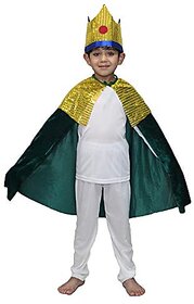 Kaku Fancy Dresses King Robe/Cloak King Robe/California Costume - Green, for Boys