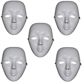 Kaku Fancy Dresses Mime Face For Dance/Hip Hop Dance Mask/Dancing Mask For Kids/Halloween Mask - White for Girls and Boy