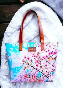 tote handbag in digital printed fabric for women and girls