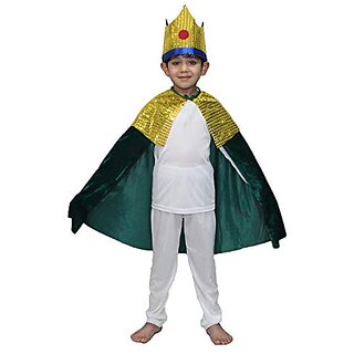 Kaku Fancy Dresses King Robe/Cloak King Robe/California Costume - Green, for Boys