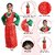 Kaku Fancy Dresses Indian State Ethnic Wear Dance Costume for Kids -Multicolor, For Girls