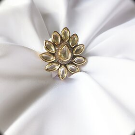 Floral kundan ring