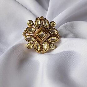 Floral kundan ring