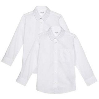 Kaku Fancy Dresses Plain White Shirt for Kids