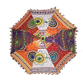 Kaku Fancy Dresses Embroidered Fabric Umbrella for Decoration, Rajasthani Handicraft Decoration For Boys  Girls