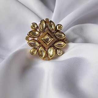 Floral kundan ring