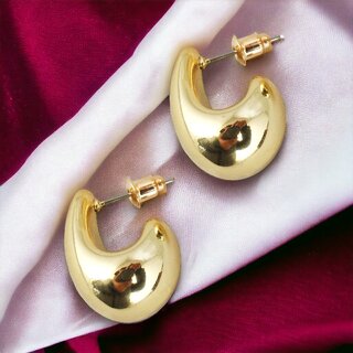 Lucky Jewellery Designer 18k Gold Plated Water Drop Earrings For Girls & Women (75-CHEG-1021)