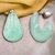 Lucky Jewellery Designer Mint Color Water Drop Earrings For Girls & Women (75-CHEP-1208-F)