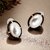 Lucky Jewellery Designer Black Color 18k Gold Plated Pearl Stud Tops Earring For Girls & Women (150-CHEM-1241-BL)