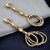Lucky Jewellery Designer 18k Gold Plated Stylish Fancy Long Hanging Earrings For Girls & Women (150-CHEA1-1002C)