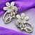 Lucky Jewellery Designer Silver Plated Flower Stud Tops Earring For Girls & Women (180-CHEM-1243-S)