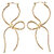 Lucky Jewellery Designer 18k Gold Plated Knot Design Dangle Hanging Earrings For Girls & Women (225-CHEG-1136)