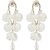 Lucky Jewellery Designer White Color Leaf Design With Stones Dangle Earrings For Girls & Women (340-CHEP-1230)