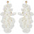 Lucky Jewellery Designer White Color Dangle Earrings For Girls & Women (450-CHEC-1217)
