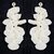 Lucky Jewellery Designer White Color Dangle Earrings For Girls & Women (450-CHEC-1217)