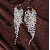 Lucky Jewellery Designer White Color Pearl Chain Fringe Dangle Earrings For Girls & Women (450-CHEM-1226)