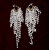 Lucky Jewellery Designer White Color Pearl Chain Fringe Dangle Earrings For Girls & Women (450-CHEM-1226)