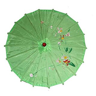 Kaku Fancy Dresses Japanese Umbrella Accesory for International Costume/ Wedding Dance and Decoration Prop - Green