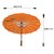 Kaku Fancy Dresses Japanese Umbrella Accesory For International Costume / Wedding Dance and Decoration Prop - Orange