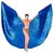 Kaku Fancy Dresses Shining Isis Belly Dance Wings Blue With Stick For 360 Degree Dancing Wings Prop For Adults
