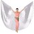Kaku Fancy Dresses Shining Isis Belly Dance Wings Silver with Stick for 360 Degree Dancing Wings Prop for Adult