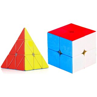 Buy Aseenaa Speed Combo of 2x2 Pyramid Cube High Speed Stickerless ...