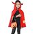 Kaku Fancy Dresses Red Robe Hooded Cape With Devil Horn And Pumpkin Basket For Halloween Costume For Kids