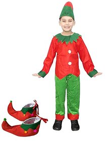 Kaku Fancy Dresses Elfs Dress  Shoes Set Fairy Tales Characters Dress for Kids  Christmas Days Shoemaker For Boys