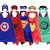 Kaku Fancy Dresses Superhero Spider Robe For Kids/ Superhero Cape For Kids Halloween Party - Pack of 2