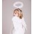 Kaku Fancy Dresses Angel Costume With Attachable Wing  Halo-Headband, Stick Set For Halloween White, Freesize, For Girl