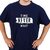 Nture Nest Mens Blue Graphic Print Round Neck Bamboo Fabric T-Shirt