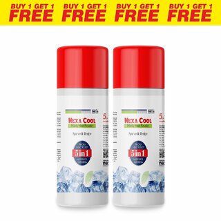 (Buy 1 Get 1 Free) Indkus Nexa Cool Prickly Heat Relief 5-in-1 Menthol Cooling Powder â 100g