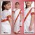Kaku Fancy Dresses Indian State Bengali Dance White Saree Farmer Costume for Kids - White  Red, For Girls