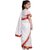 Kaku Fancy Dresses Indian State Bengali Dance White Saree Farmer Costume for Kids - White  Red, For Girls