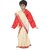 Kaku Fancy Dresses Indian Ethnic Cream Colour Saree Farmer Costume For Kids - For Girls