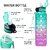 Water Bottle with Times to Drink and Straw, Motivational Drinking Water Bottles with Carrying Strap, Leakproof BPA Free