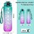 Water Bottle with Times to Drink and Straw, Motivational Drinking Water Bottles with Carrying Strap, Leakproof BPA Free