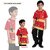 Kaku Fancy Dresses Printed Round Neck Fireman T-Shirt For Kids  Our Helper Fireman Costume T-shirt for Kids