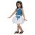 Kaku Fancy Dresses Blue-Silver Western Dance Dress Skirt Top Costume Set For Girls