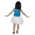 Kaku Fancy Dresses Blue-Silver Western Dance Dress Skirt Top Costume Set For Girls