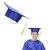 Kaku Fancy Dresses Graduation Hat For Degree Convocation - Blue, FreeSize, Unisex (Pack of 1)