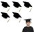 Kaku Fancy Dresses Graduation Hat For Degree Convocation - Black, FreeSize, Unisex (Pack of 5)