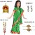 Kaku Fancy Dresses Devi Laxmi Green Saree For Girls  Ready To Wear Saree  Mythological Godess Costume With Accessories