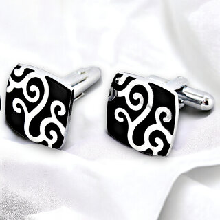 LUCKY JEWELLERY Men Jewelry Sleeve Button Cuff Shirt Button, Blazer Cufflinks Pair Set For Men (305-CHC4-1069-S)