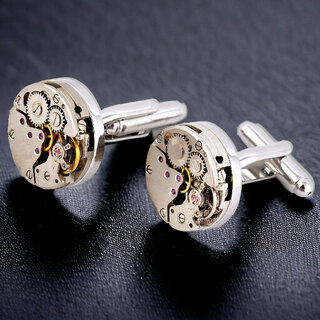 LUCKY JEWELLERY Men Jewelry Sleeve Button Cuff Shirt Button, Blazer Cufflinks Pair Set For Men (1790-CHC4-1104-S)