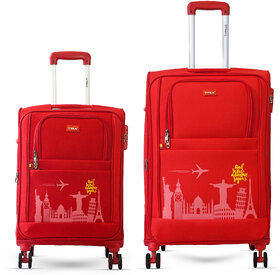 Timus Salsa Plus 58cm  68 cm - Soft Luggage Trolley Bags Combo Set 2- Soft Spinner Wheels