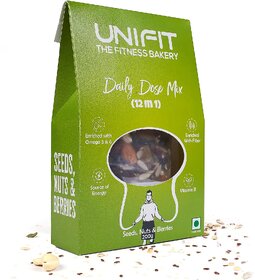 Unifit 12 in 1 Daily Dose Mix of Seeds, Nuts  Berries Healthy Breakfast  Source of Fiber  Energy  200g